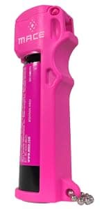 Mace Pepper Spray - Max Police Strength OC with UV Dye, Fast Flip Top, Ergonomic Finger Grip, 12 Feet Range, 0.63 oz Personal Model, Self Defense Pepper Spray for Women & Men