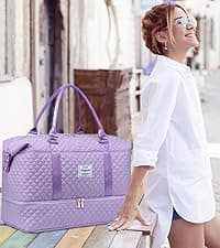 LOVEVOOK Travel Duffle Bag,Weekender Bags for Women with Shoe Compartment,Carry on Overnight Bag with Toiletry Bag,Gym Duffel Bag with Wet Pocket, Hospital Bags for Labor and Delivery