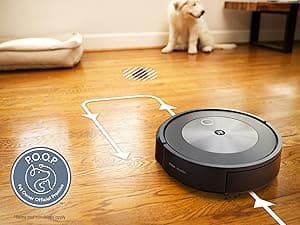 iRobot Roomba j6+ Self-Emptying Robot Vacuum – Identifies and Avoids Pet Waste & Cords, Empties Itself for Up to 60 Days, Smart Mapping, Compatible with Alexa, Ideal for Pet Hair
