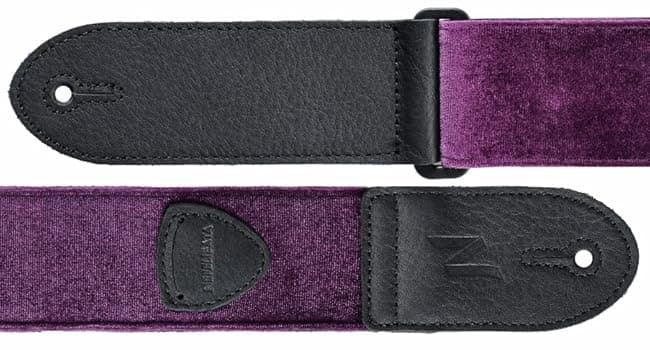 Nefelibata Guitar Strap,Double Full-Grain Leather Ends,Vintage Velvet Strap/FREE BONUS-4 Picks+Strap Locks+Strap Button,Gift For Bass,Electric&Acoustic Guitars(Vintage Coffee Brown)