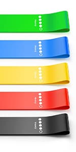 Renoj Resistance Bands for Working Out: 3-Set Professional Exercise Bands for Pilates, Yoga, Home Gym, Booty, Leg Training | Heavy/Medium/Light Fabric Loops for Women Men