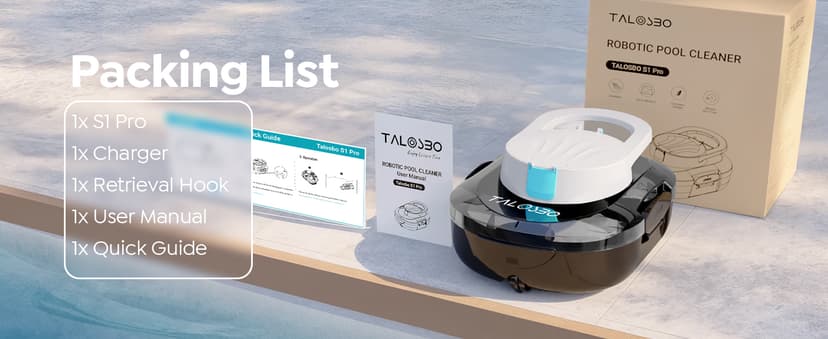 Aiper Scuba S1 Robotic Pool Cleaner – 4500GPH Suction, Wall & Waterline Cleaning, 4 Modes, Smart Wavepath Navigation, 150-Min Runtime, Pool Vacuum for Inground Pools