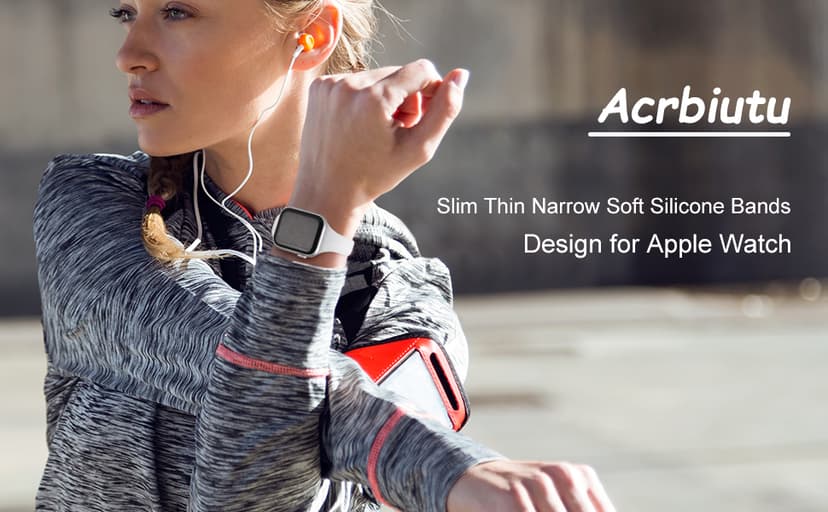 Thin Slim Band Compatible with Apple Watch 38mm 40mm 41mm 42mm 44mm 45mm 46mm 49mm, Replacement Silicone Sport Strap for iWatch Series 11/10/9/8/7/6/5/4/3/2/1 Ultra SE Women Men, Milk Tea