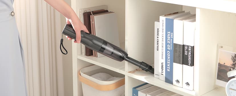 Brigii Crevice Vacuum, Cordless Mini Vacuum, 2 in 1 Handheld Vacuum & Air Duster, Lightweight 0.88lbs, USB-C Rechargeable-M5