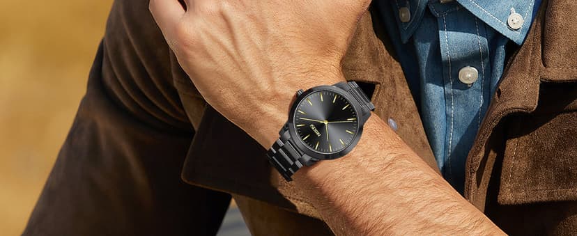 NIBOSI Men Watches Analog Quartz Stainless Steel Black Watches for Men Waterproof Business Classic Watch Fashion Minimalist Ultra Thin Wrist Watch for Work and Casual Wear