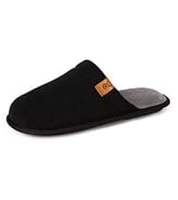 VeraCosy Men's Two-Tone Memory Foam House Slippers Indoor Outdoor Durable Rubber Sole