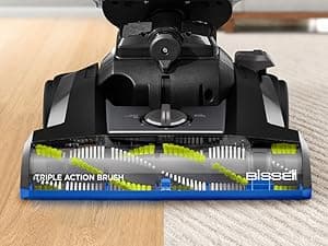 Bissell CleanView Swivel Rewind Vacuum with Automatic Cord Rewind, TurboEraser Upholstery Tool, Triple Action Brush Roll, Swivel Steering, Extension Wand, Easy-Empty Dirt Tank, Multi-Cyclonic Suction