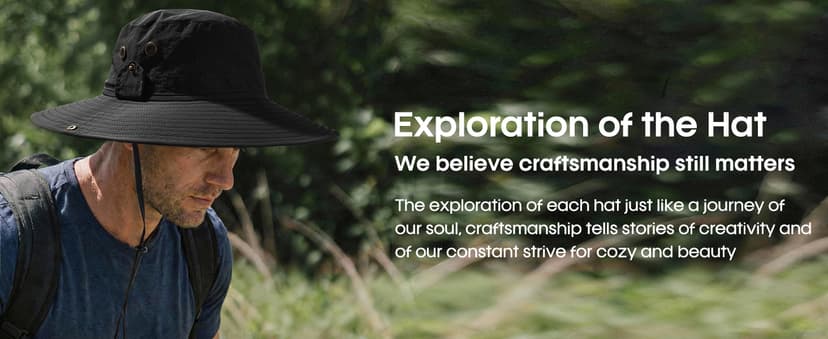 FURTALK Sun Hats for Men Fishing Hat UPF 80+ Foldable Wide Brim Outdoor Hiking Beach Summer Hats