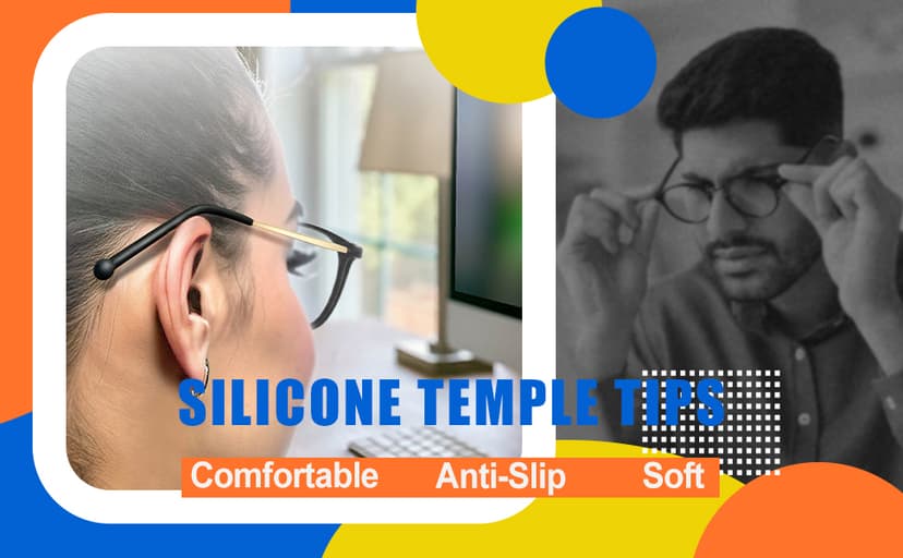 VISOONE Anti Slip TR90 Blue Light Blocking Glasses Size M Eyewear Frame with Anti Glare Eye Protection for Women GaeL