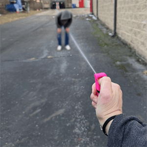 Mace Pepper Spray - Max Police Strength OC with UV Dye, Fast Flip Top, Ergonomic Finger Grip, 12 Feet Range, 0.63 oz Personal Model, Self Defense Pepper Spray for Women & Men