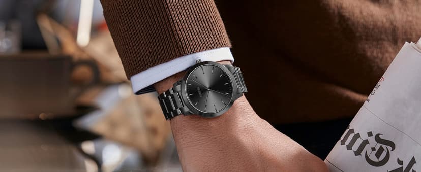 NIBOSI Men Watches Analog Quartz Stainless Steel Black Watches for Men Waterproof Business Classic Watch Fashion Minimalist Ultra Thin Wrist Watch for Work and Casual Wear