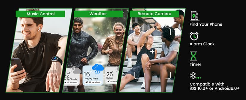 FOSMET Smart Watches for Men, 1.95'' Fitness Watch: Waterproof Military Smart Watch with 100 Days Battery Life/Call/Flashlight/Sleep/SpO2/Heart Rate Monitor/Step Tracker, Sport Smartwatch for Android iPhone