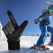 MOREOK Winter Gloves for Men/Women -10°F 3M Thinsulate Warm Touch Screen Snow Ski Bicycle Bike Gloves for Driving/Cycling/Running/Hiking