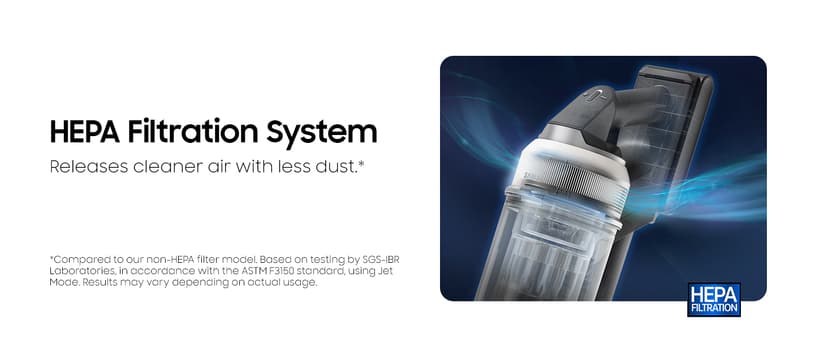 Samsung Bespoke AI Jet Lite Cordless Stick Vacuum with All-in-One Clean Station, 280AW Suction, Long Battery Life, Anti-Tangel Pet Tool, 2025, Pebble Gray, VS80F28DMP/AA