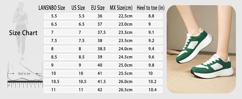 LANSNBO Women's Running Walking Shoes Wide Cushioned Comfortable Breathable Lightweight Non-Slip Athletic Fashion Sneakers for Tennis Gym Workout Fitness Cross Training Casual Footwear