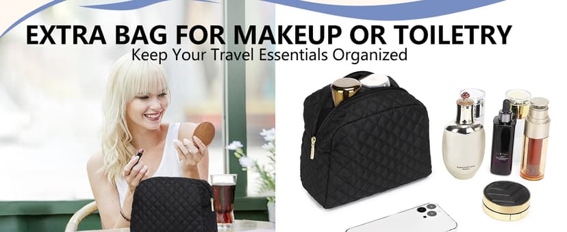 LUOCIP Large Women Travel Duffle Bag, Carry on Bag with Wet Toiletry Pocket for Overnight, Weekend, Yoga, Gym, Business Trips, Sport and Hospital, Black