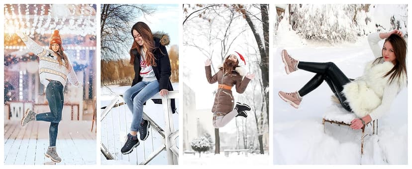 TARELO SINCE 1986 TARELO Womens Hiking Boots Fur Lined Snow Shoes Winter Warm Ankle Booties Lady Non Slip Walking Fashion Boot