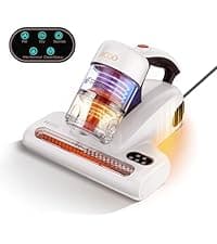 JIGOO Bed Vacuum Cleaner with Dust Sensor, Mattress Vacuum Cleaner with UV & Ultrasonic and High Heating, 13Kpa Suction 500W Powerful Double-Cup Handheld Vacuums (J300, Corded)