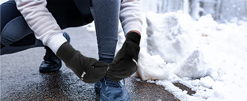 ihuan Winter Waterproof Gloves for Men Women Warm Running Cycling Snow Ski Gloves for Cold Weather, Thermal Windproof Material and Touch Screen Finger for Driving Snowboarding