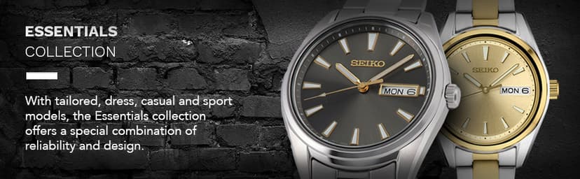 SEIKO SUR392 Automatic Watch for Women - Essentials - Swavorski Crystals - Stainless Steel Two-Tone Gold-Finish Bracelet - 50M Water Resistant