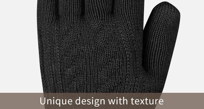 ARFNKIM Thermal Winter Gloves-Fleece Lining Touch Screen Knit Stretchy Warm Gloves for Running Cycling Riding- Men Women