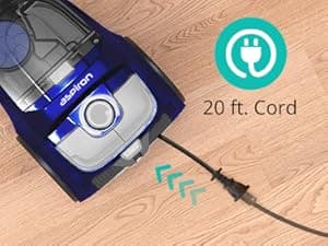 Aspiron Canister Vacuum, Upgraded 1600W Bagless Canister Vacuum Cleaner, Auto Cord Rewind, H13 HEPA Filter, 4Qt Large Capacity, 5 Tools for Hard Floors, Carpet, Pet, Upholstery, Tiles, Sapphire