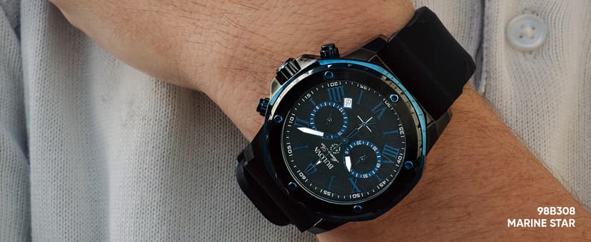 Bulova Men's Marine Star 'Series A' Automatic Watch with Orange Silicone Strap Style: 98A226