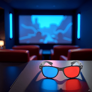 4Pcs Red and Blue 3D Glasses Universal TV Movie Dimensional Video Frame 3D Glasses DVD Game Glass 3D Style Glasses for 3D Movies Games,3D Viewing Glasses,Light Simple Design,Accessories