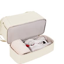 ETRONIK Gym Bag for Women, Personal Item Travel Bag with Shoes Compartment, Weekender Overnight Duffel Bag with Wet Pocket & USB Charging Port, Carry On Bag for Women, Travel, Gym, Weekend (Beige)