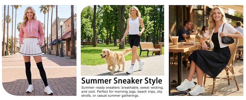 OKVOOT Women's Running Shoes Walking Shoes Wide Width Leather: Comfortable Shock Absorbing Breathable Lightweight Non-Slip Athletic Fashion Sneakers for Tennis Gym Workout Training Casual