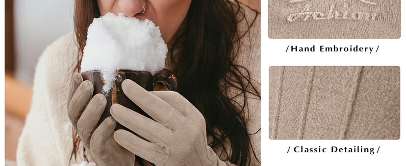 Achiou Women Winter Touchscreen Gloves Soft Comfortable Thermal Elastic Stretch Texting Glove for Traveling, Cycling, Running