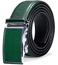 Dubulle Designer Mens Belts, Sliding Automatic Buckle Ratchet Dress Belt TOP Genuine Leather Strap Gifts