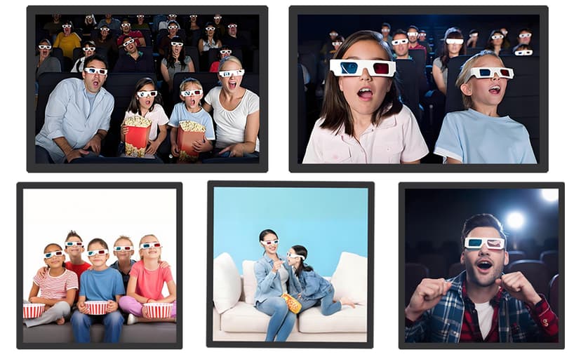 3D Glasses for Movies Red/Cyan Cardboard 3D Glasses in White Frame Anaglyph Cardboard for Movies