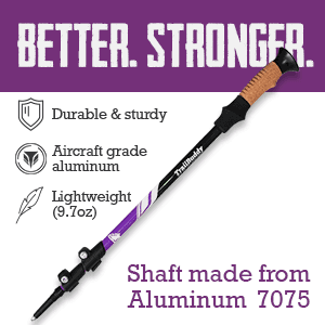 TrailBuddy Trekking Poles – Lightweight 7075 Aluminum Hiking Poles for Women, Men & Seniors – Collapsible Walking Sticks for Travel, Trails & Balance