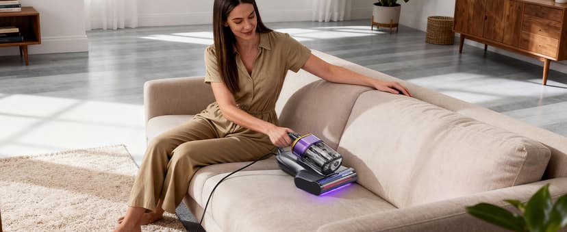 IRONSPIRE Bed Vacuum Cleaner, Mattress Vacuum with 2 Roller Brushes 253.7nm UV-C Light & Ultrasonic,145°F Heat, HEPA Filter, 18kPa Suction 650W Powerful Handheld Vacuums for Dust & Pet Hair(Corded)