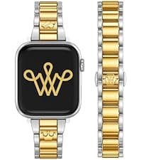 Wearlizer Leather Band Compatible with Apple Watch Bands Women 42/46/38/40/41/44/45/49mm, Dressy Fancy Designer Pretty Heart Charms Studded Strap for iWatch Series 11 10 9 8 7 6 5 4 SE/Ultra 3 2 1