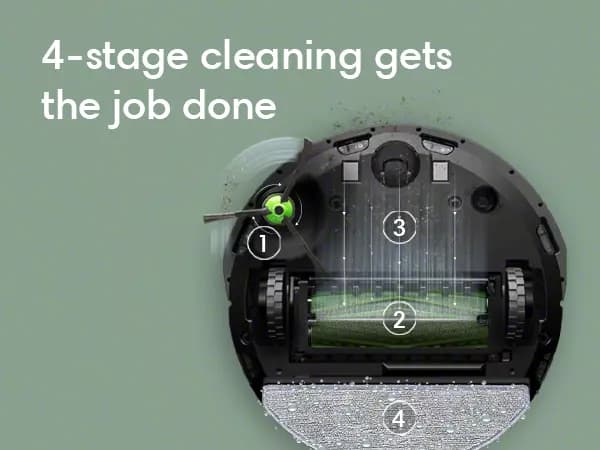 iRobot Roomba Combo i5+ Self-Emptying Robot Vacuum and Mop, Clean by Room with Smart Mapping, Empties Itself for Up to 60 Days, Works with Alexa, Personalized Cleaning OS