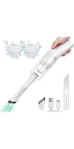 Auloea Mini Portable Vacuum Cleaner, Keyboard Wireless Handheld Vacuum with Brush Motor 4500PA High Power and TypeC, for Car,Office and Home Cleaning /V01/Black