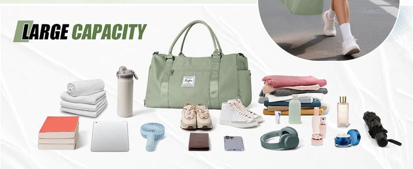 BJLFS Weekender Duffel Bags for Women Men, Travel Totes Bag for Airplane, Cute Sports Gym Dance Overnight Luggage Bag with Wet Pocket Shoe Compartment, Carry On Hospital Bag for Labor and Delivery