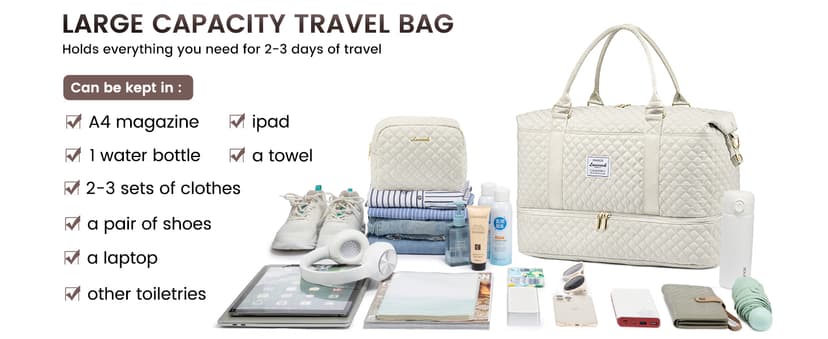 LOVEVOOK Travel Duffle Bag,Weekender Bags for Women with Shoe Compartment,Carry on Overnight Bag with Toiletry Bag,Gym Duffel Bag with Wet Pocket, Hospital Bags for Labor and Delivery