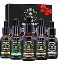 Beard Straightener w/Beard Oil & Balm & Guide E-Book,Upgraded 3 in 1 Hair Straightener Brush Beard Straightening Comb,Unique Stocking Stuffers Gifts for Men Him Dad Husband Birthday Christmas Gifts
