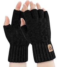 ARFNKIM Thermal Winter Gloves-Fleece Lining Touch Screen Knit Stretchy Warm Gloves for Running Cycling Riding- Men Women
