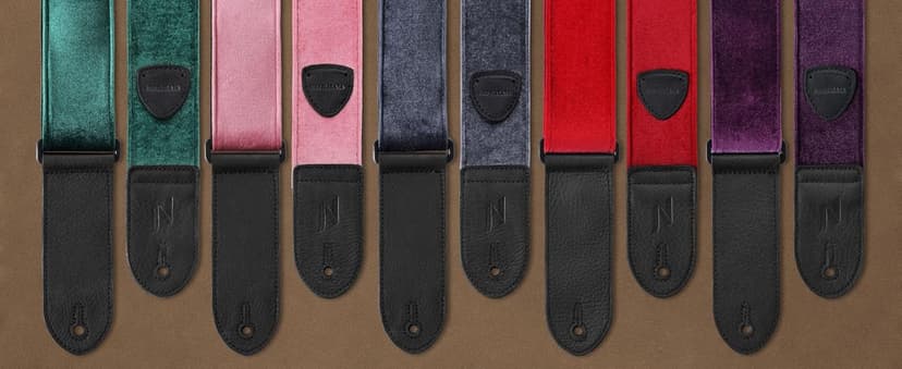 Nefelibata Guitar Strap,Double Full-Grain Leather Ends,Vintage Velvet Strap/FREE BONUS-4 Picks+Strap Locks+Strap Button,Gift For Bass,Electric&Acoustic Guitars(Vintage Coffee Brown)