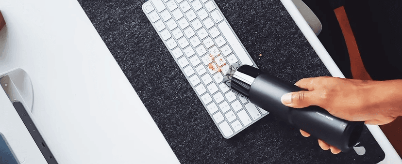 HOTO Handheld Vacuum Cleaner Cordless, Desk Vacuum Cleaner Compressed Electric Air Duster 15000Pa Suction, 4-in-1 Portable Vortex Vacuum Dust Buster Air Blower for Computer, Keyboard