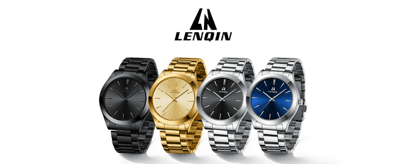 LN LENQIN Mens Watches Waterproof Stainless Steel Watch for Men Analog Quartz Fashion Business Designer Wristwatch