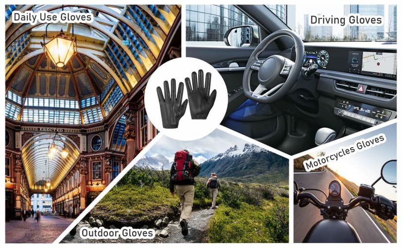 M&H Since 1978 Driving Gloves for Men - Mens Leather Car Gloves
