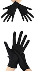 Lansian Long Opera Party Gloves for Women 1920s 20s Satin Gloves Costumes Elbow Length Bridal Evening Dress, 21 inches