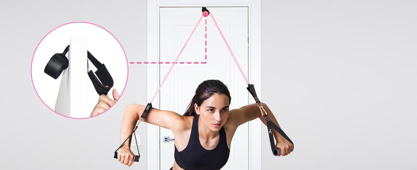 Resistance Bands with Handles for Women, 5 Level Exercise Bands Workout Bands for Physical Therapy, Yoga, Pilates, Door Anchor, Storage Pouch