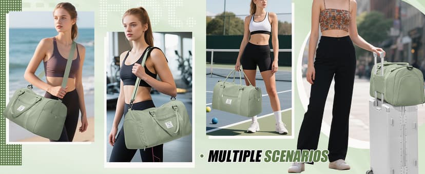 BJLFS Weekender Duffel Bags for Women Men, Travel Totes Bag for Airplane, Cute Sports Gym Dance Overnight Luggage Bag with Wet Pocket Shoe Compartment, Carry On Hospital Bag for Labor and Delivery