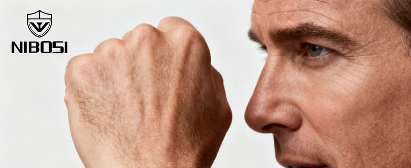 NIBOSI Men Watches Analog Quartz Stainless Steel Black Watches for Men Waterproof Business Classic Watch Fashion Minimalist Ultra Thin Wrist Watch for Work and Casual Wear